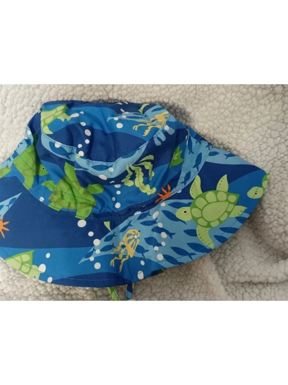 Blue Ocean Outdoor Beach Swim Bucket Hat Wide Brim Sun Protection 5-12 Years